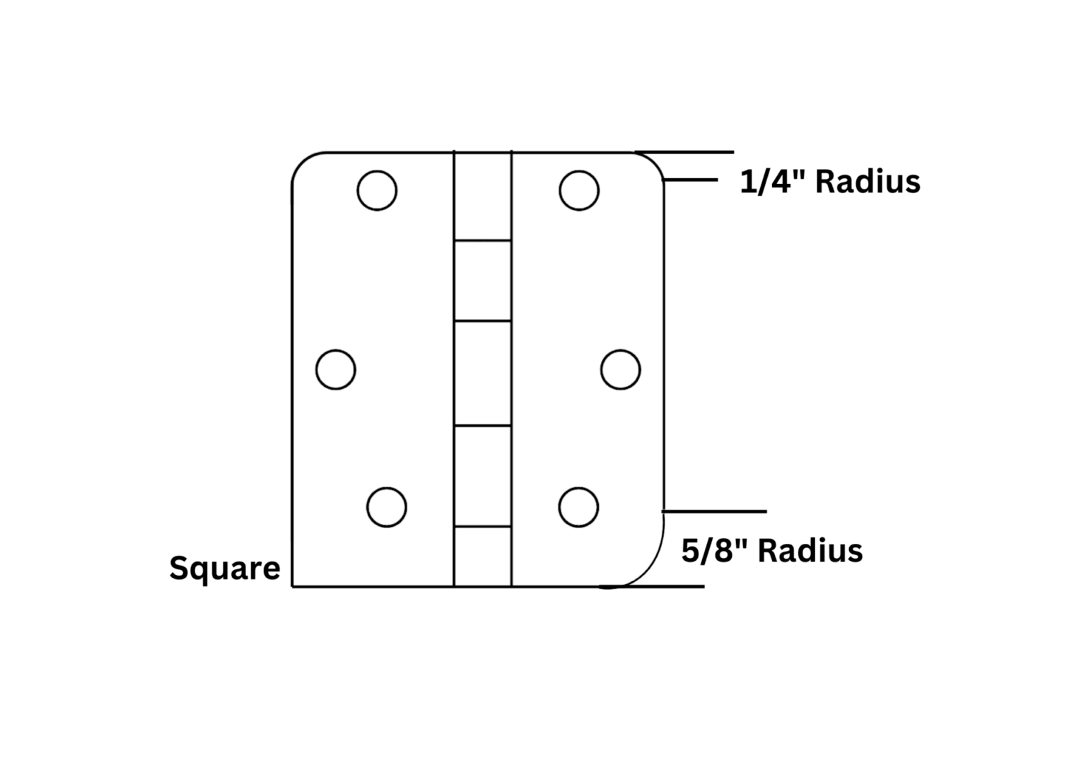 Bravura Solid Forged Brass Door Hinge – 3.5 X 3.5 X 1/4 Radius, PVD Polished Brass