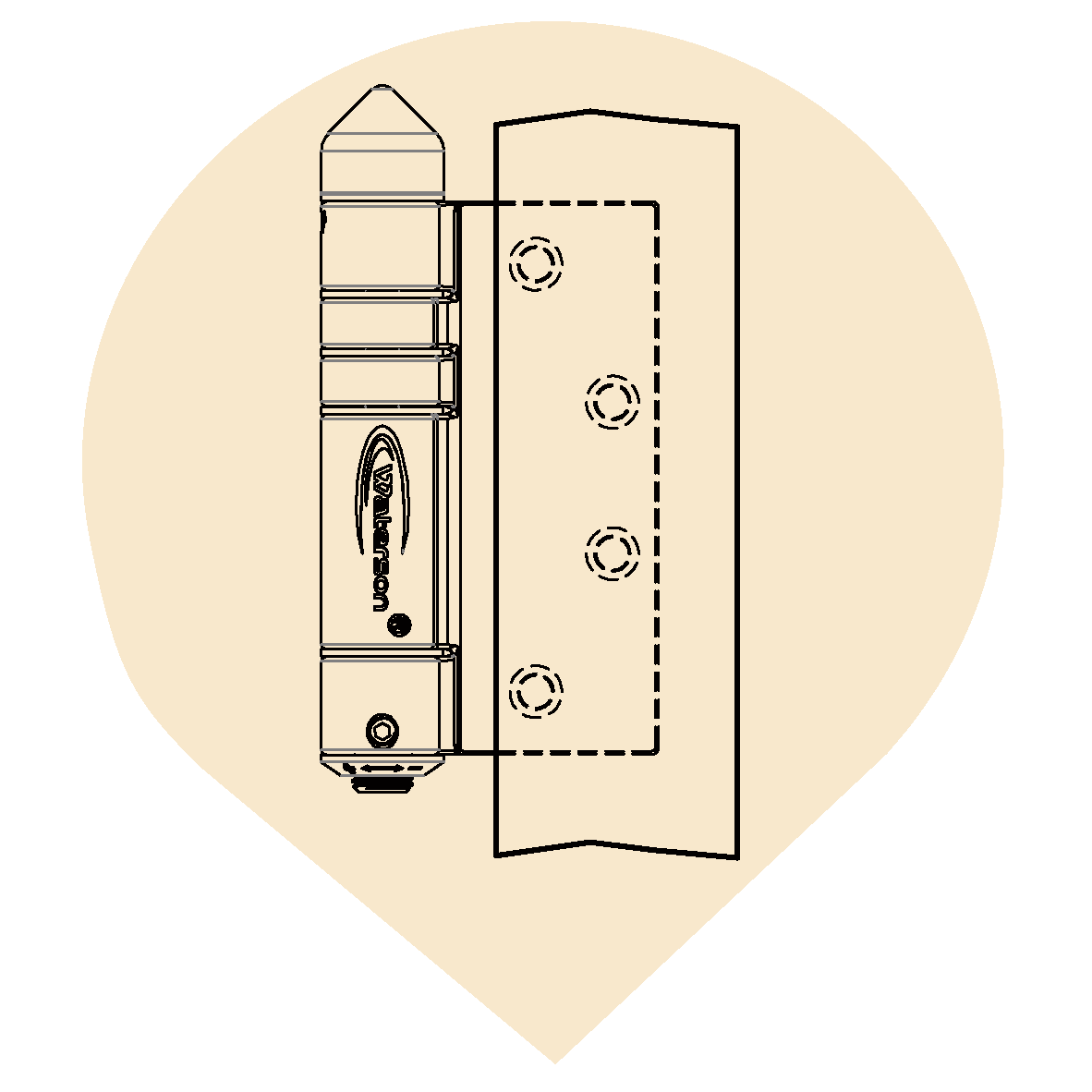 Waterson gate hinge-installation_K51MP Waterson Gate Hinge Installation K51MP