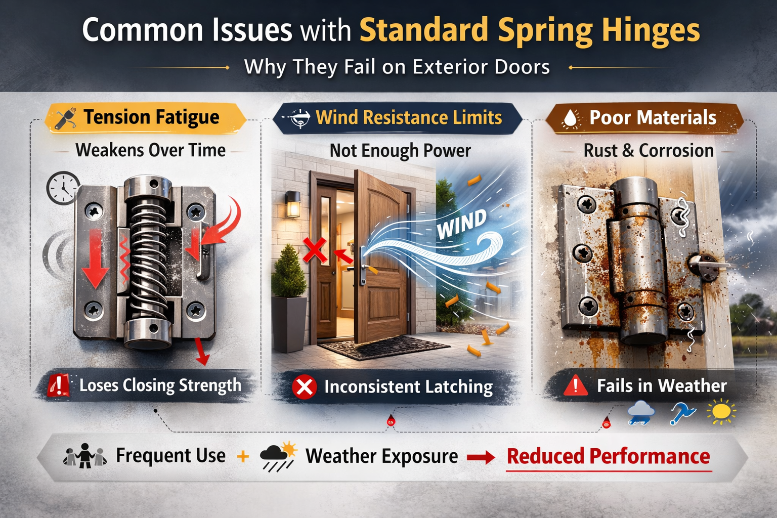 self closing hinges exterior door