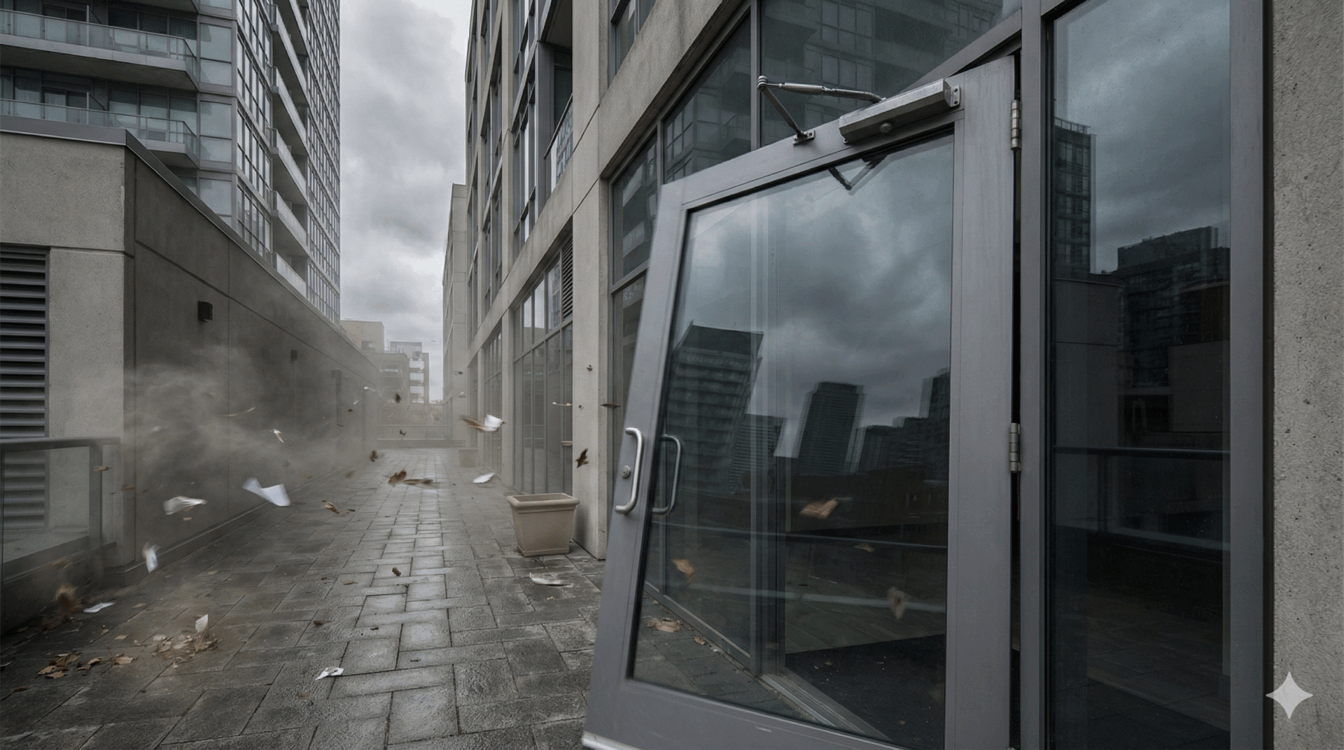 wind cause door damage