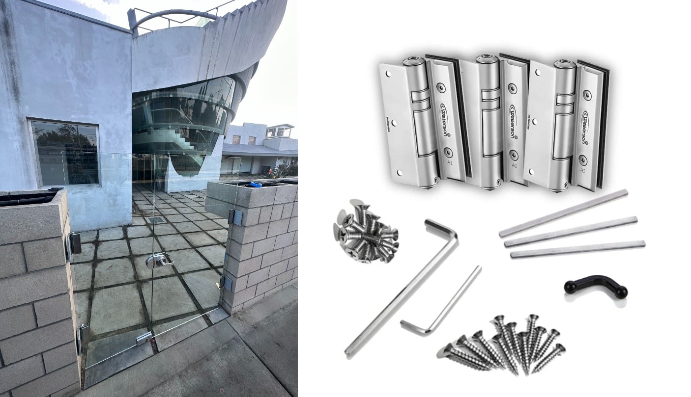 Glass to Wall door hinges