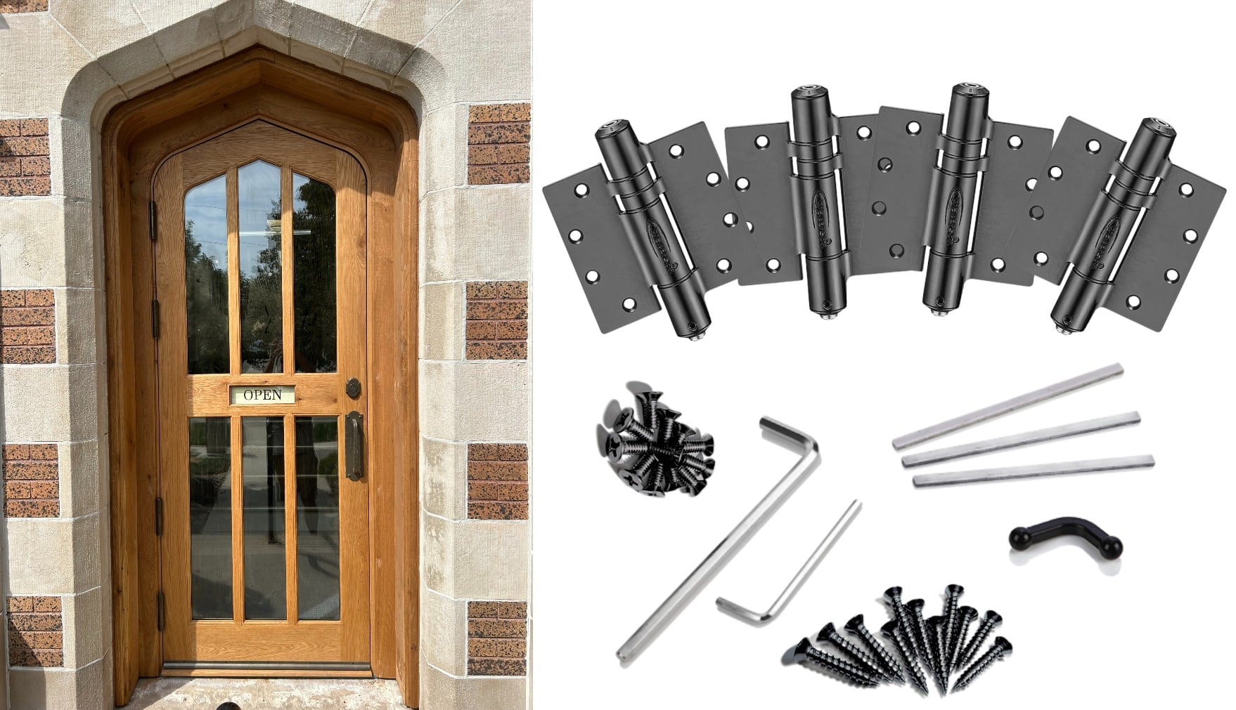 Gothic style door hinges