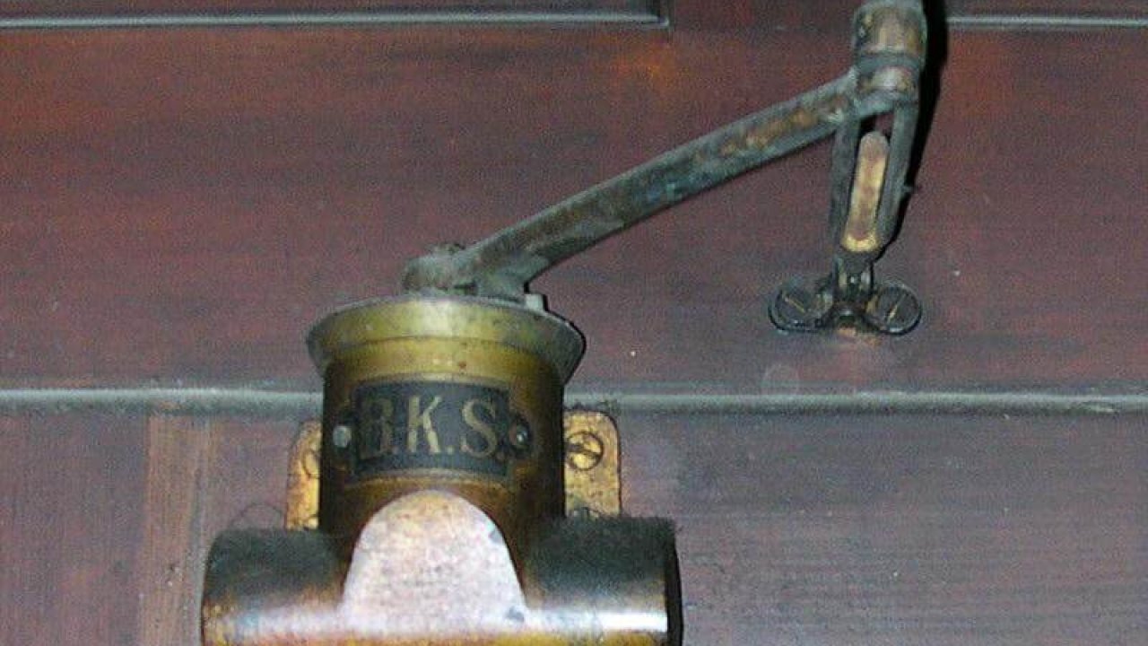 Russwin Model 26 C Vintage Door Closer, Industrial Hardware, Potbelly