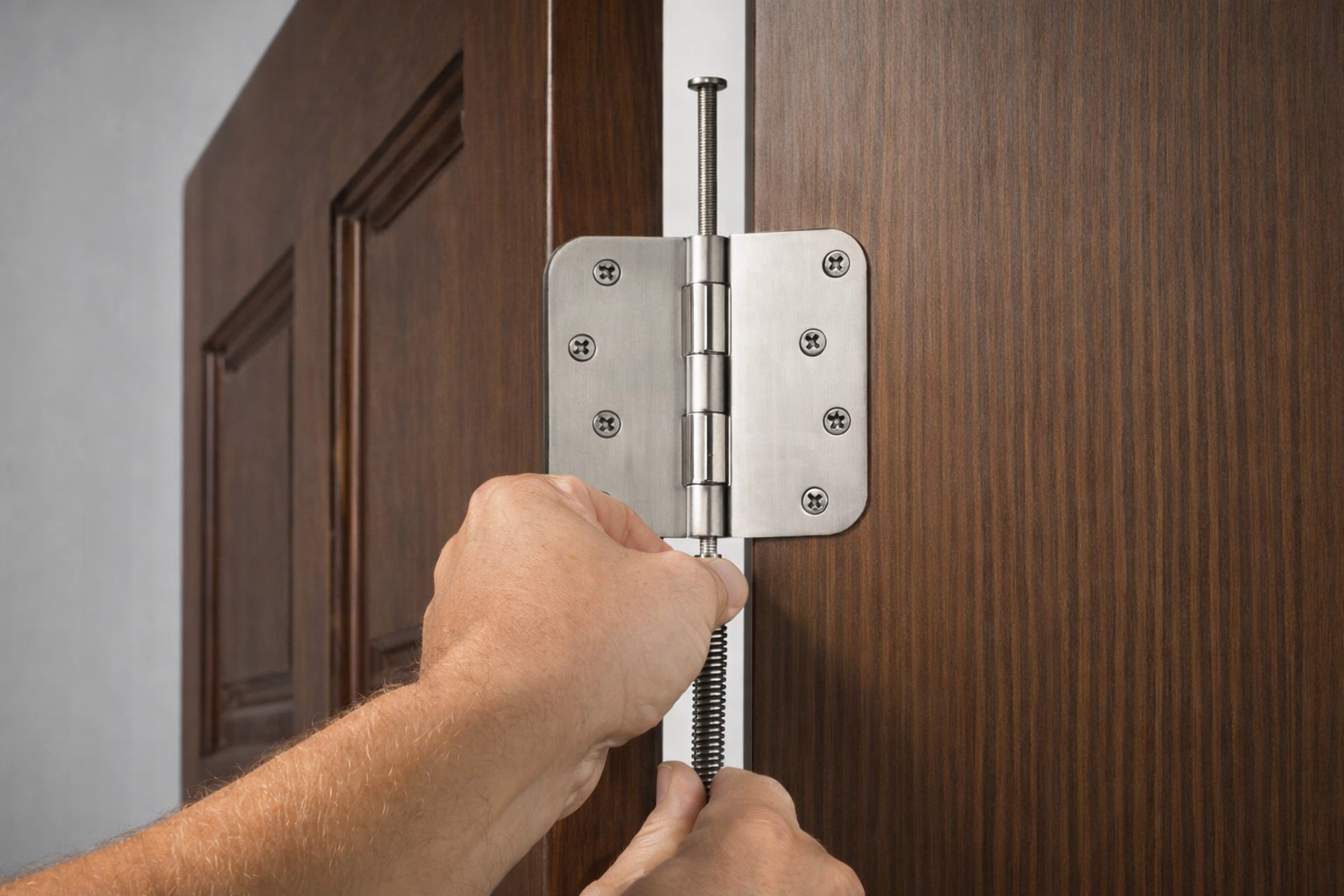 Removing door pin hinges