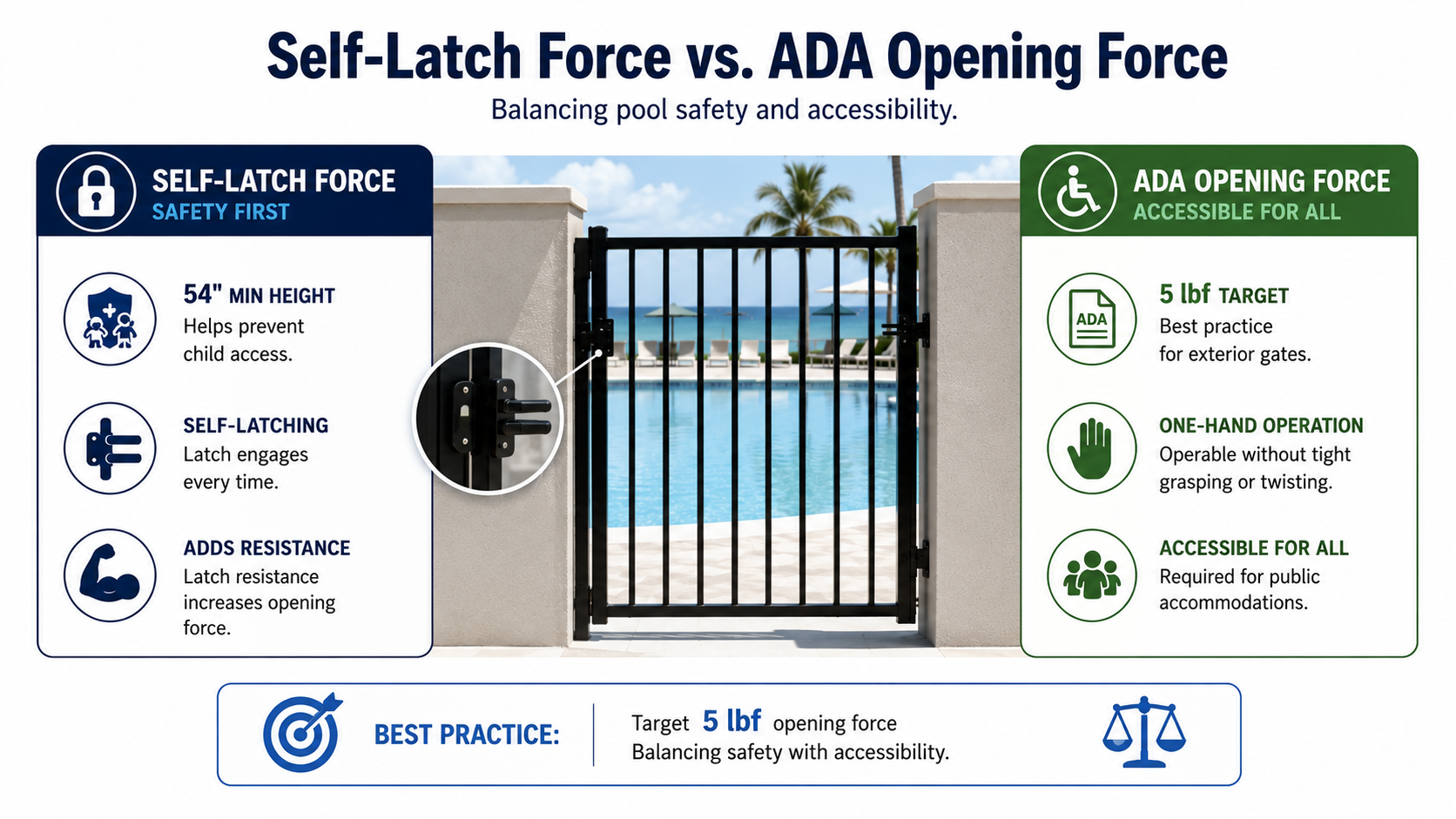 Self Latch Force vs. ADA Opening Force
