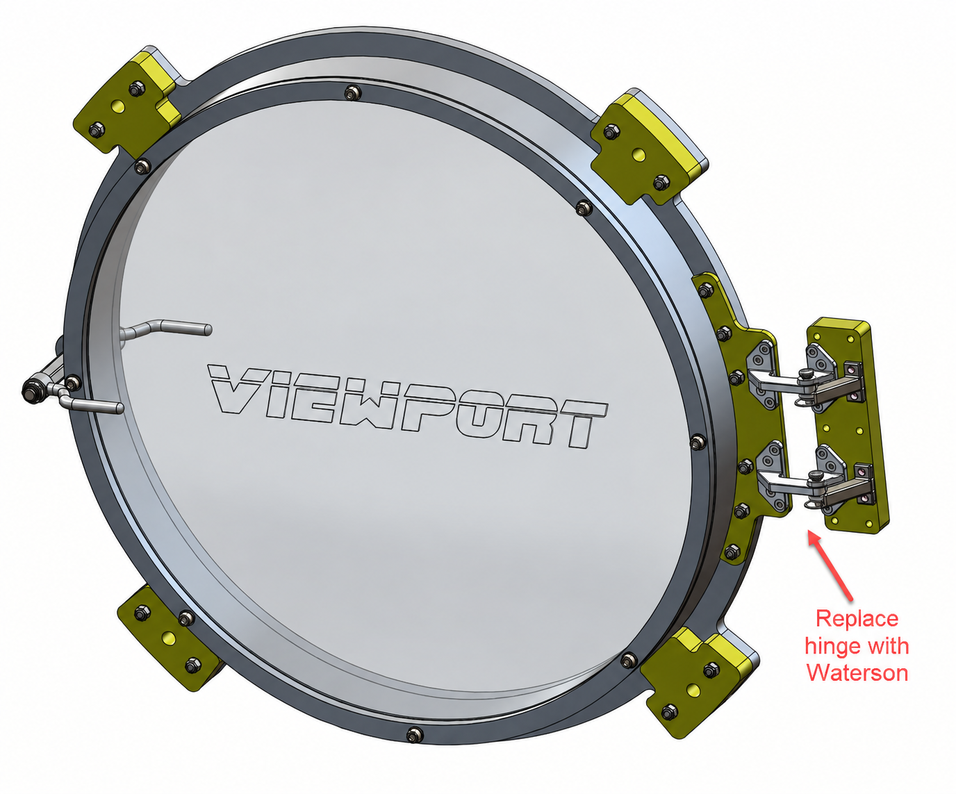 Viewport Hatch with Waterson Hinge Note
