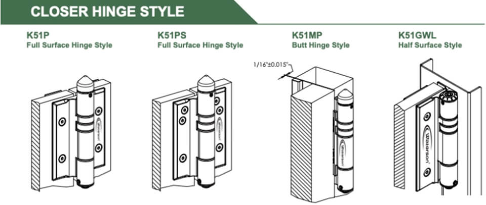 Waterson gate stainless steel hinges - K51P series