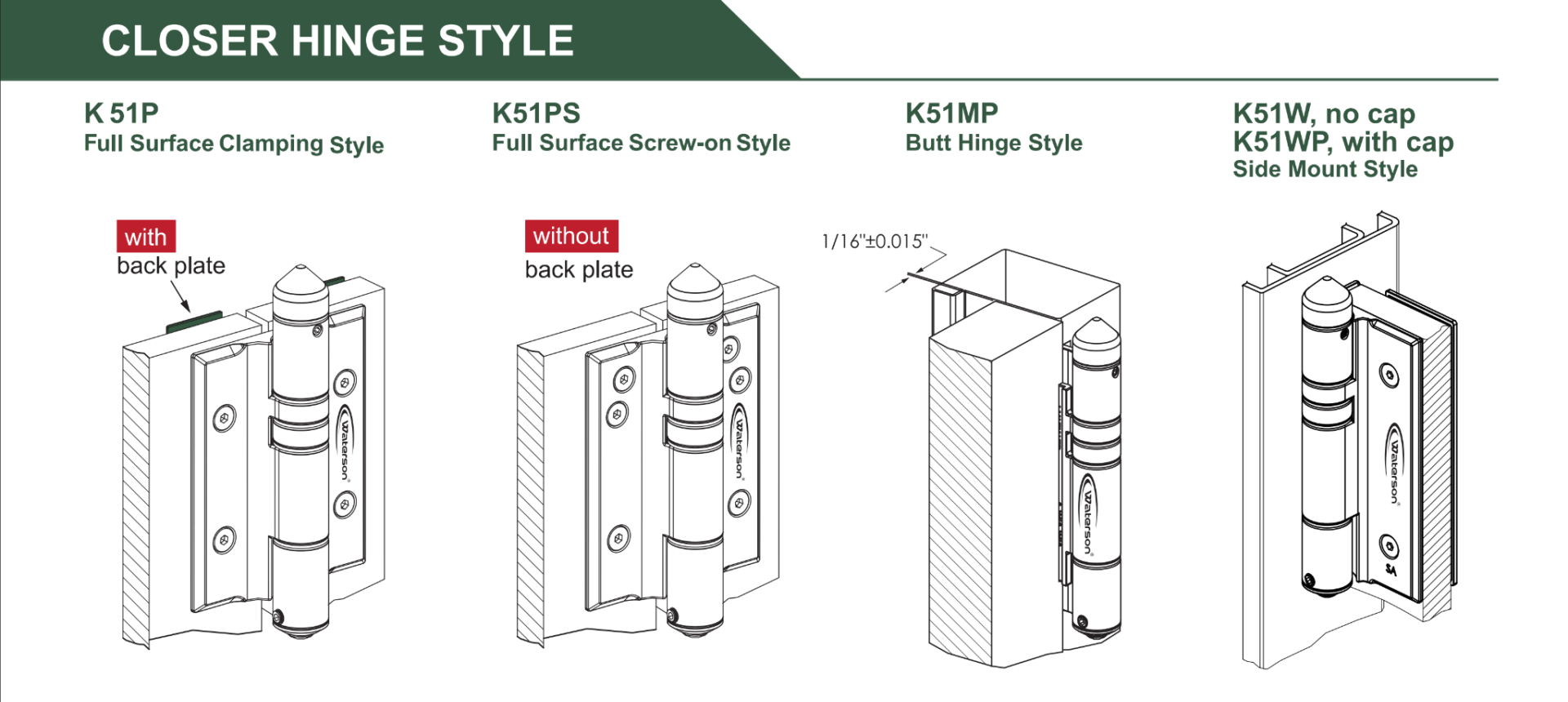 Waterson heavy duty gate hinge