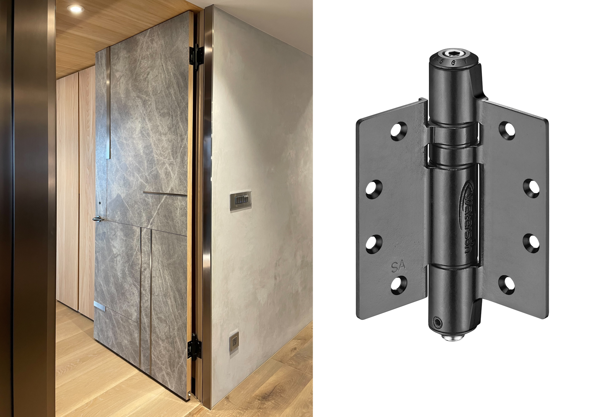 Waterson hinges for door not closing flush