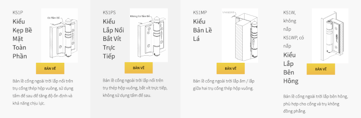 bản lề cửa cổng hồ bơi Waterson