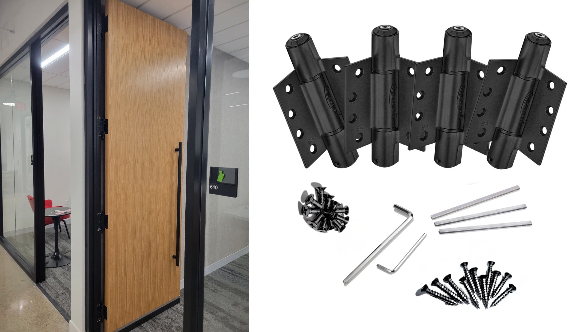 black door hinge color