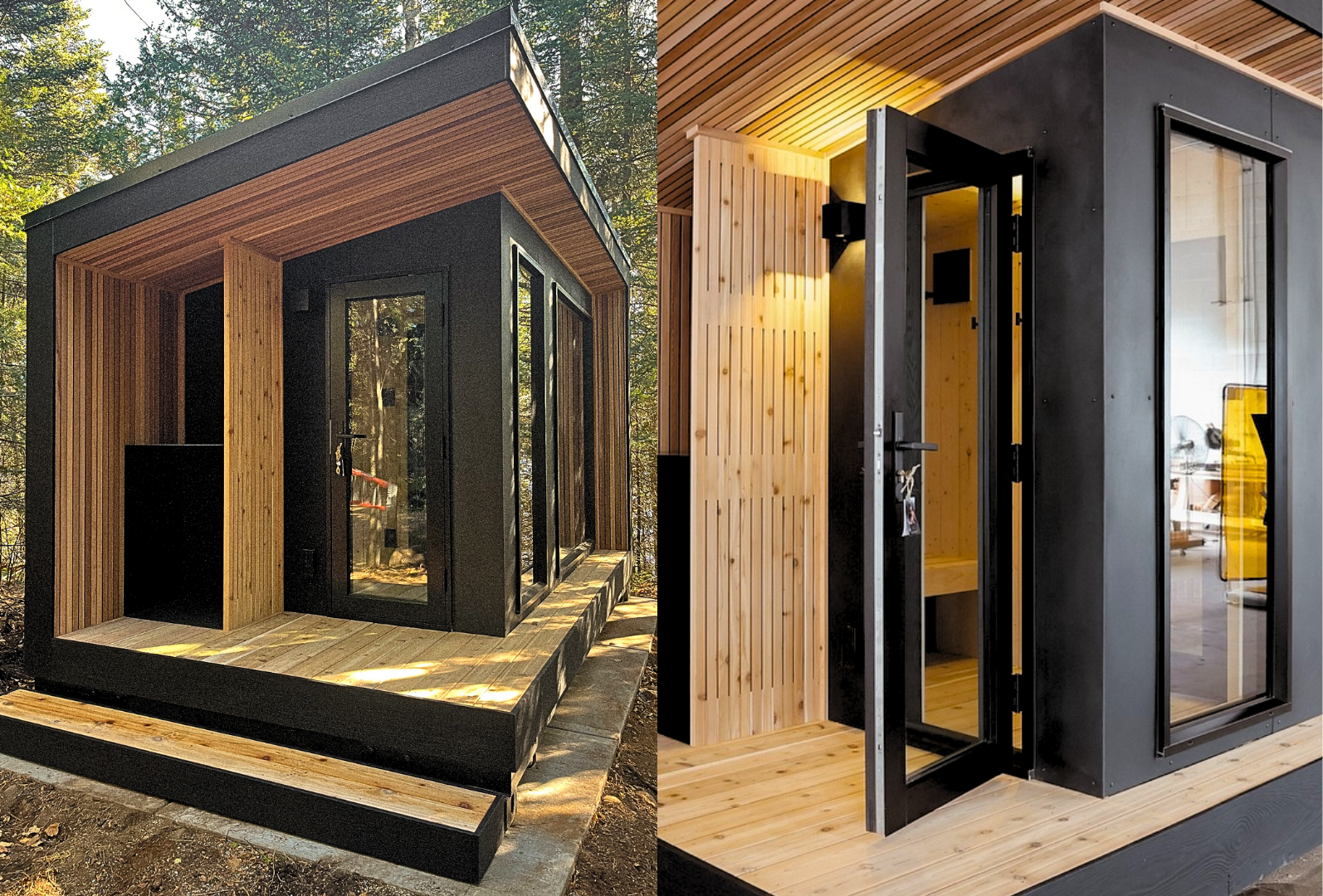 black door with black hardware