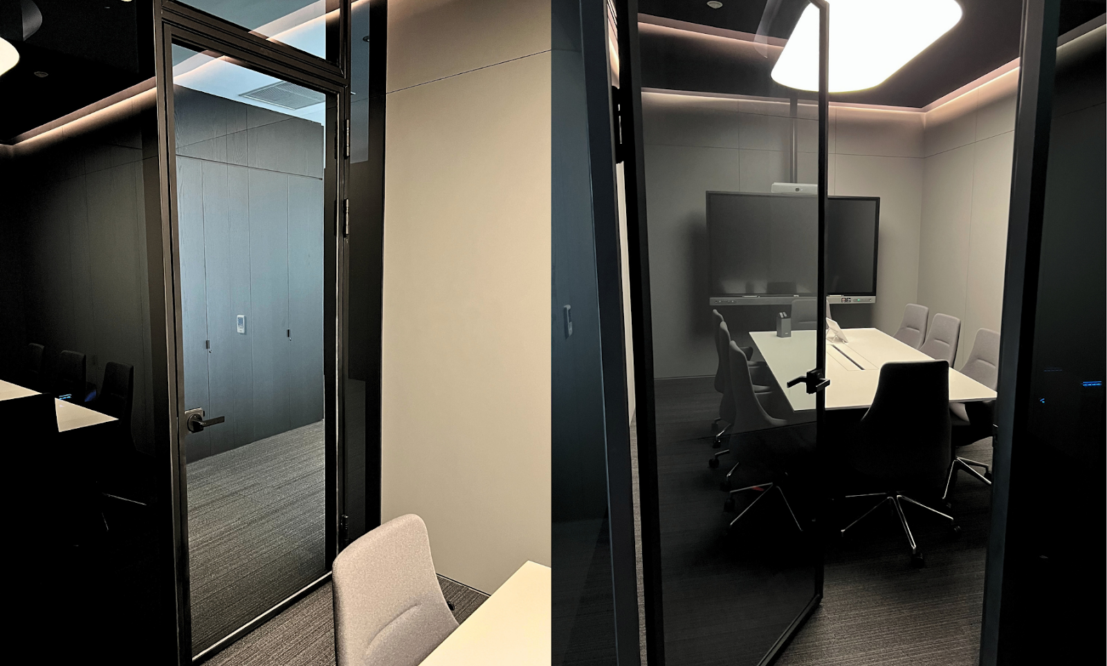 black door with black hardware