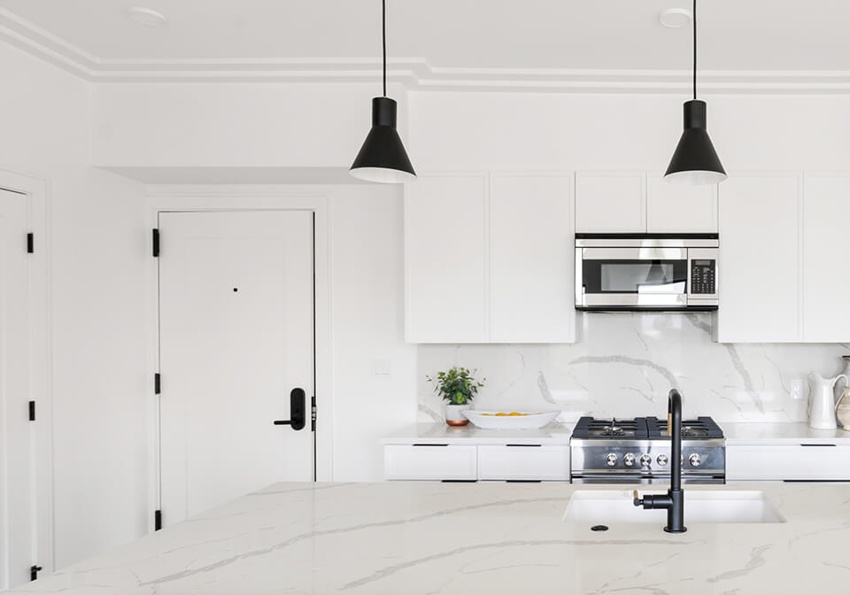 black hinges on white doors