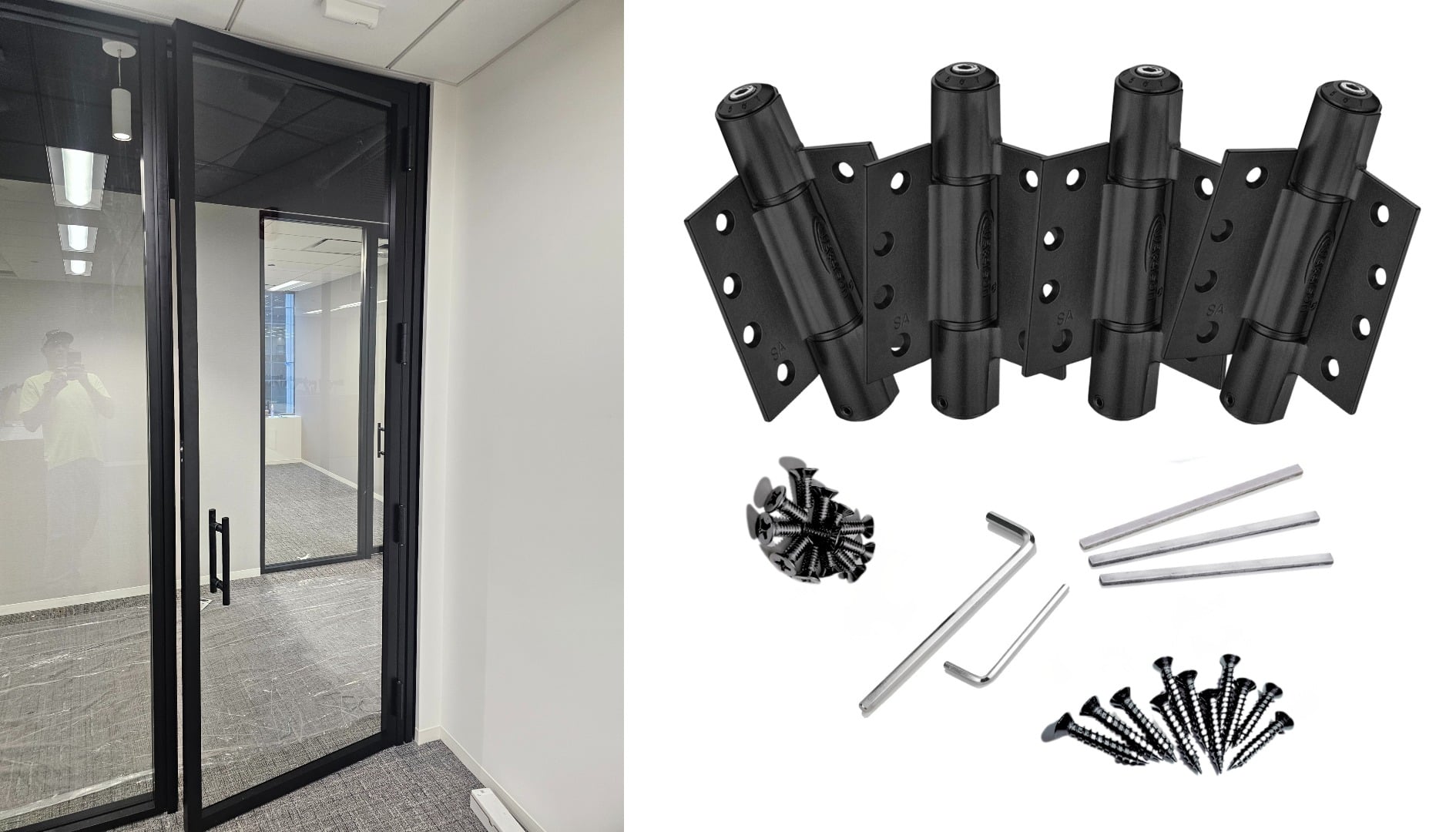 commercial glass door hinges
