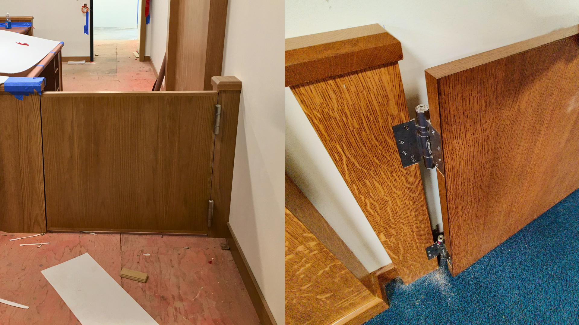 courtroom divider hinge