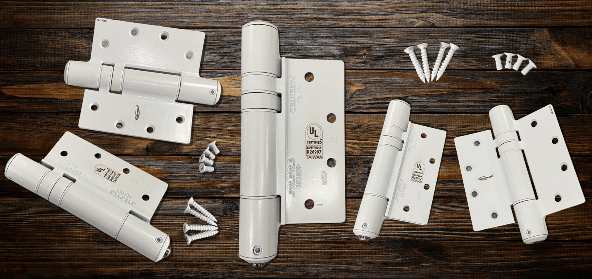 custome hinges - white finish