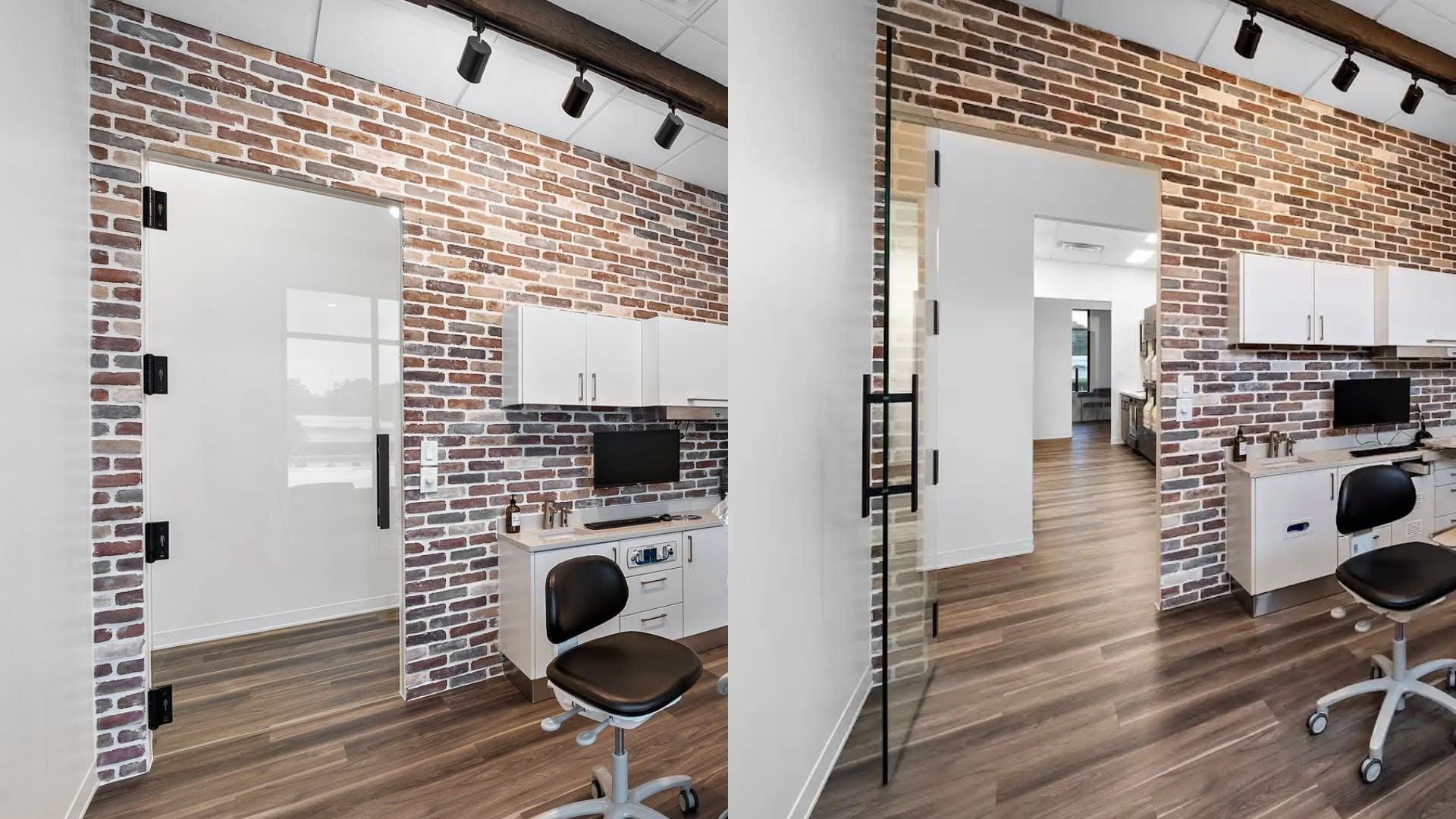 dental glass door hinges