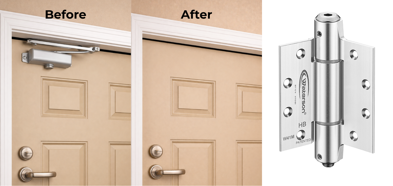 door closer vs spring hinges