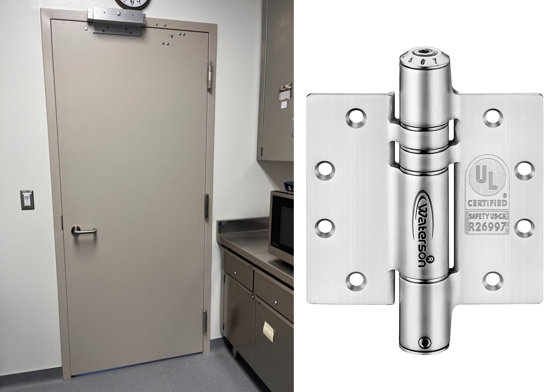 fire door hinges for door not closing flush