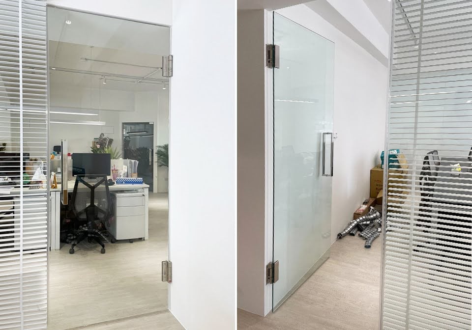 frameless glass door