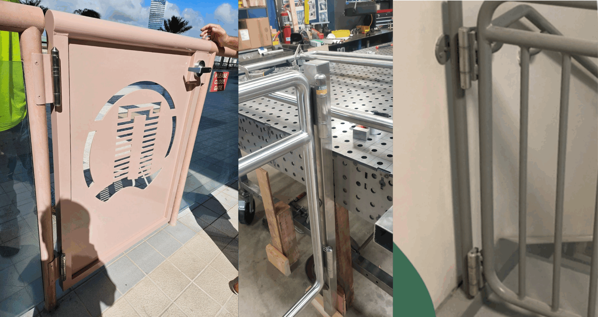 gate hinges for round pipe