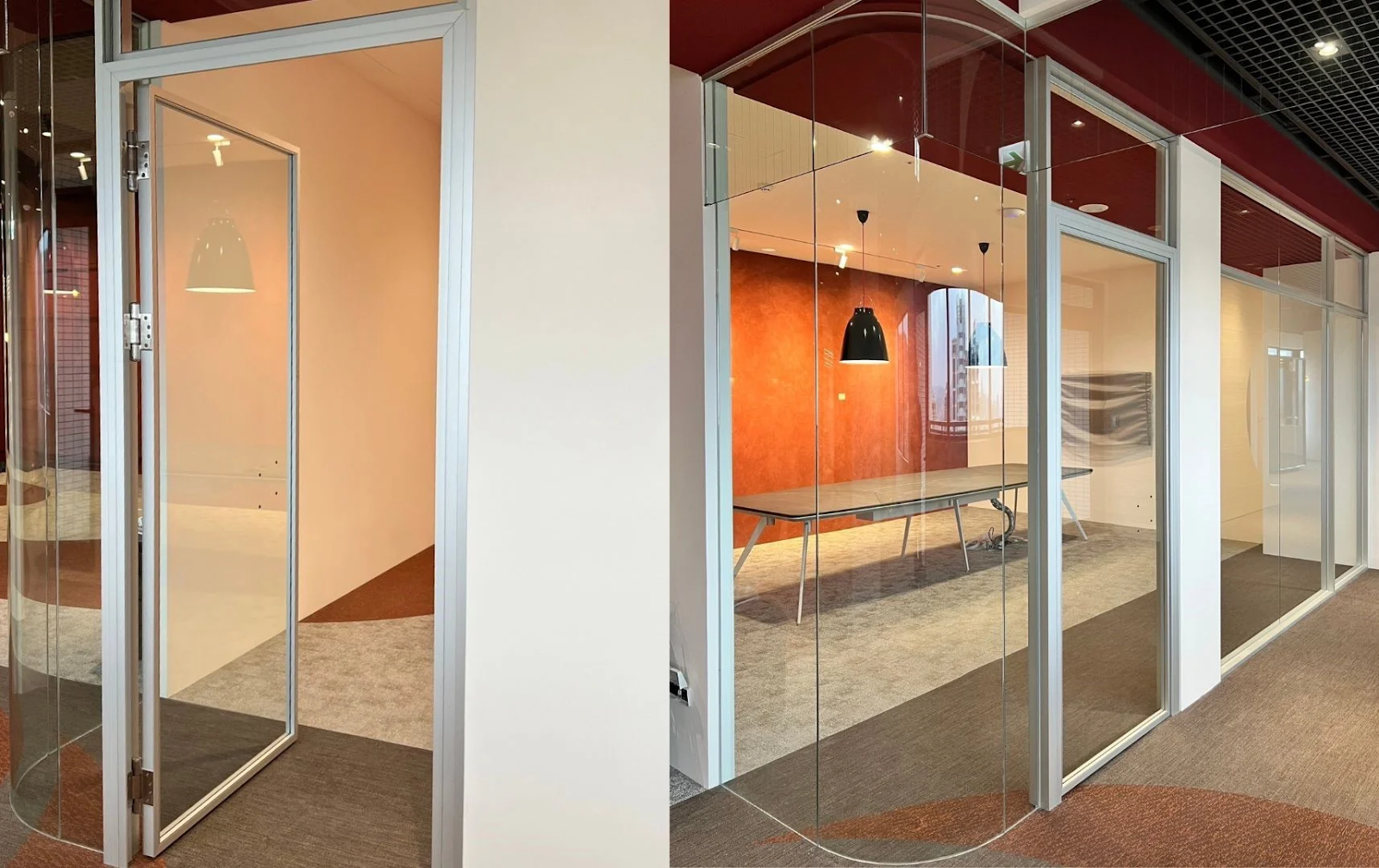 glass door hinges types