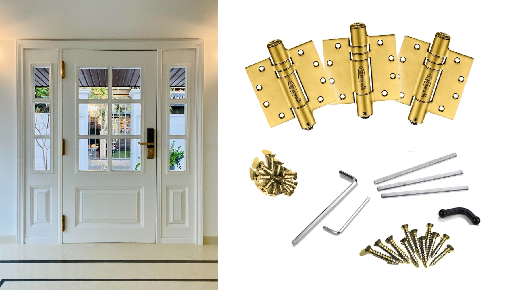 gold brass door hinge color