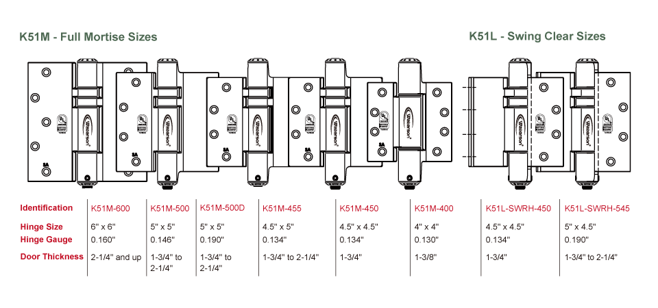 Waterson heavy duty stainless steel hinges