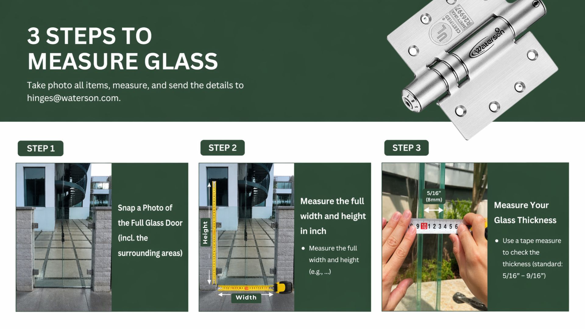 how to measure glass door