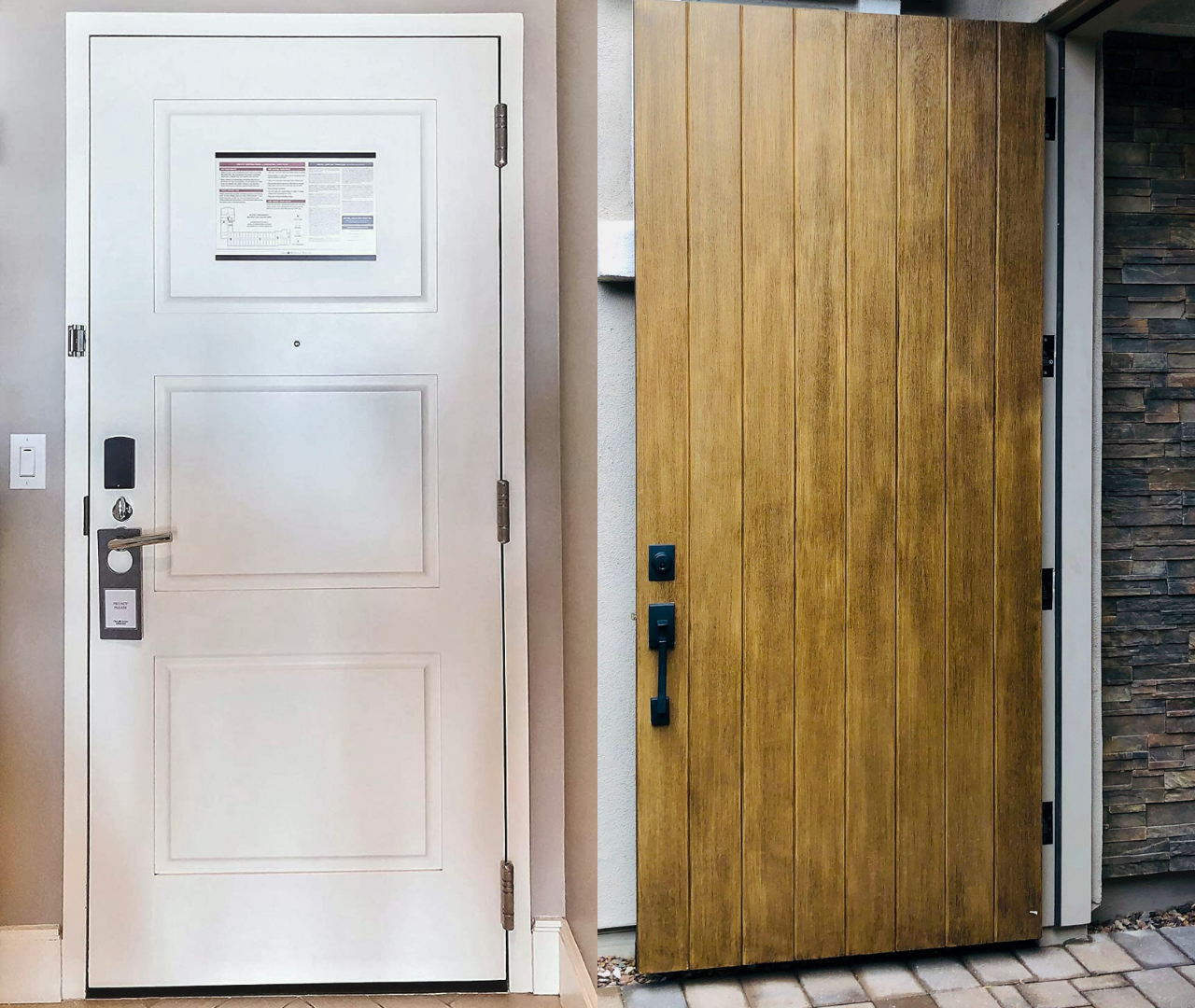 self closing hinges exterior door