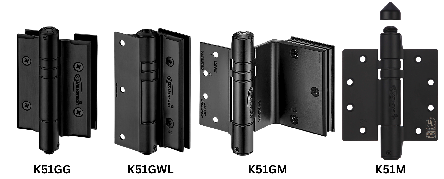 matte black glass door hinges