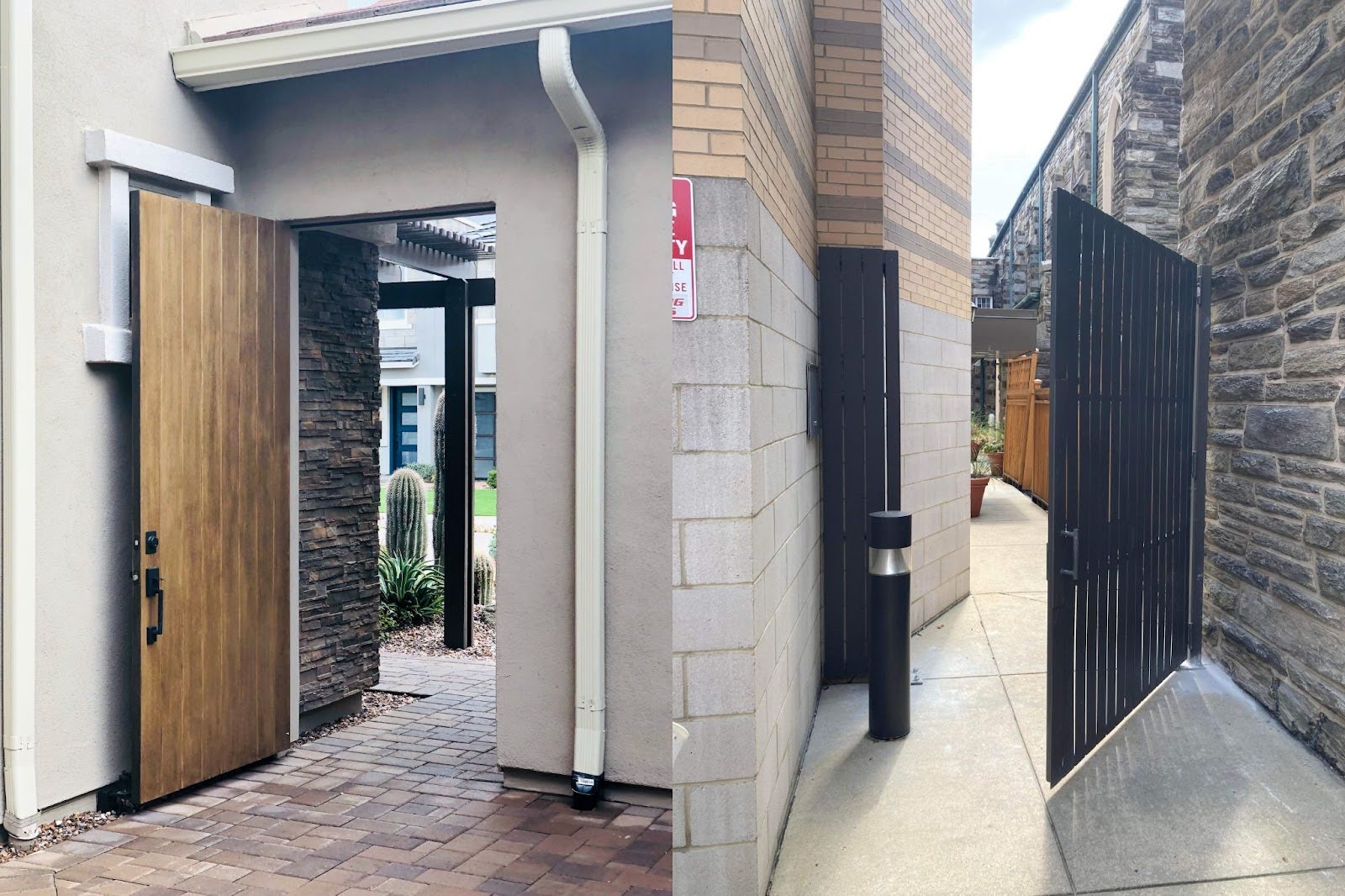 metal post to wood gate hinges