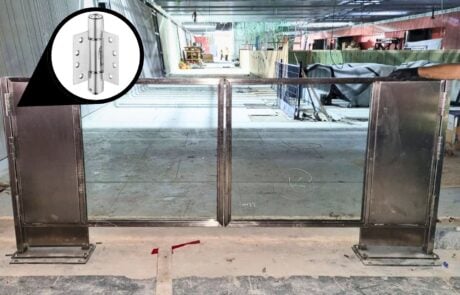 metro station interior glass gate