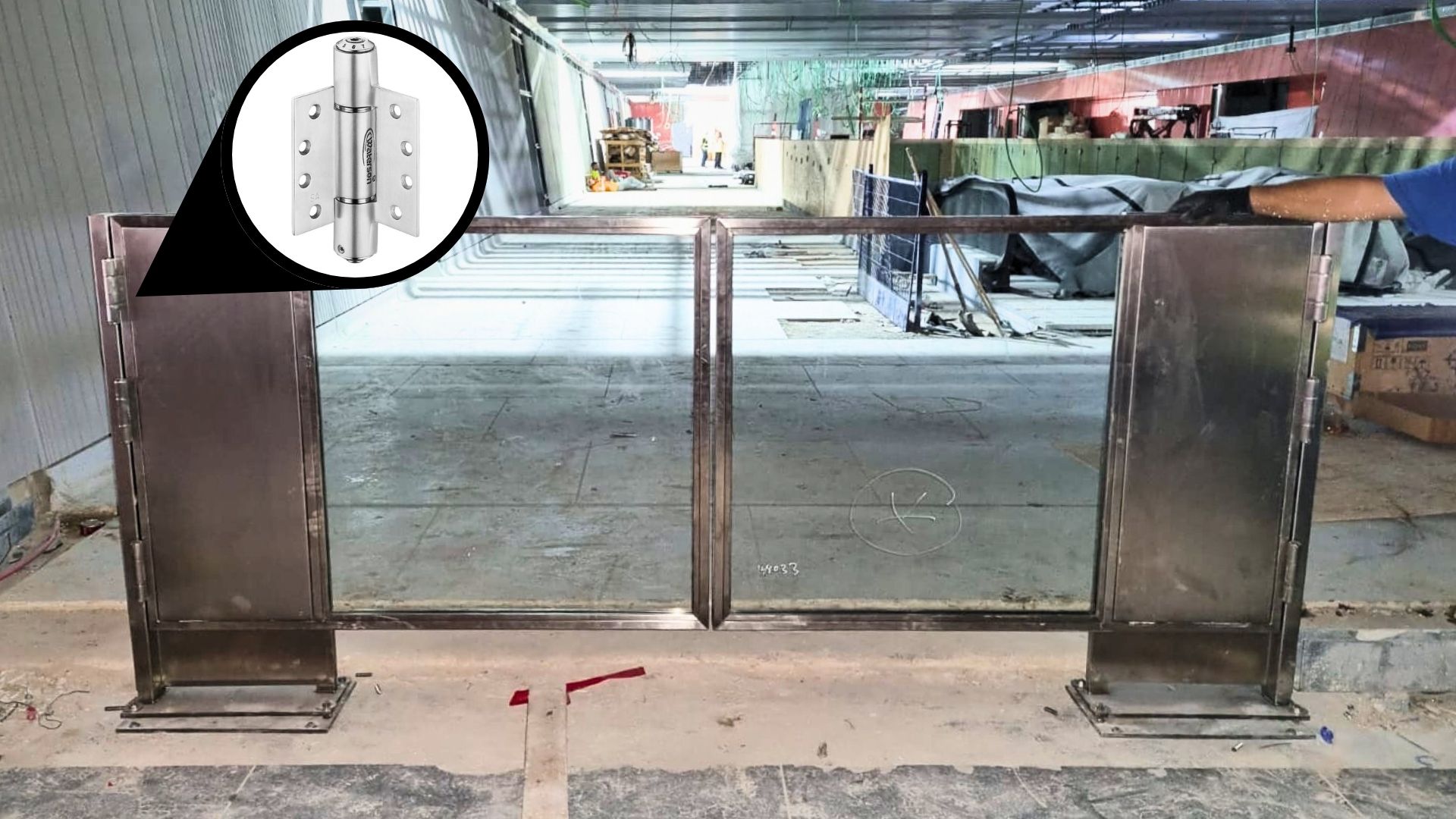 metro station interior glass gate