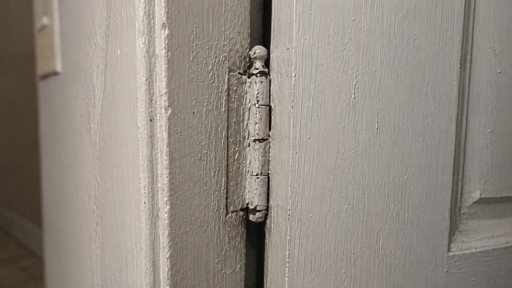 painted over door hinge knuckles