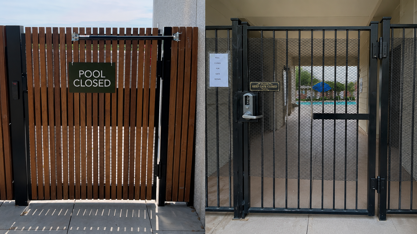 pool gate code