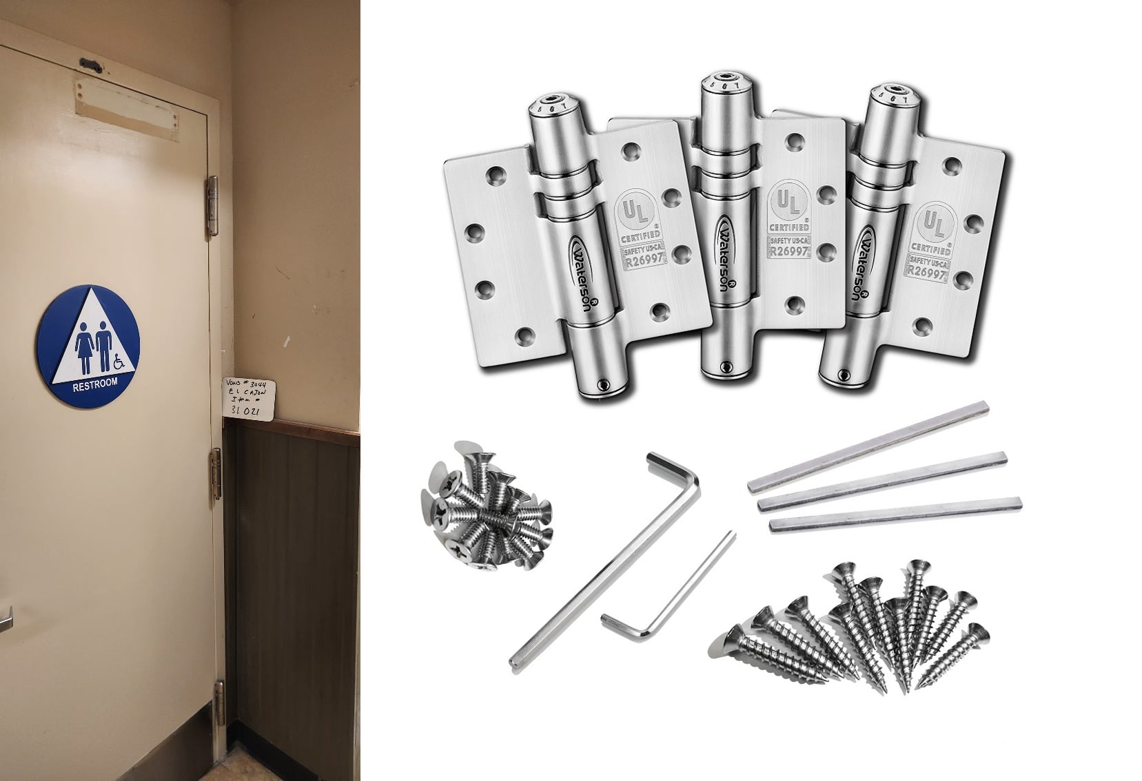 public restroom door hinges