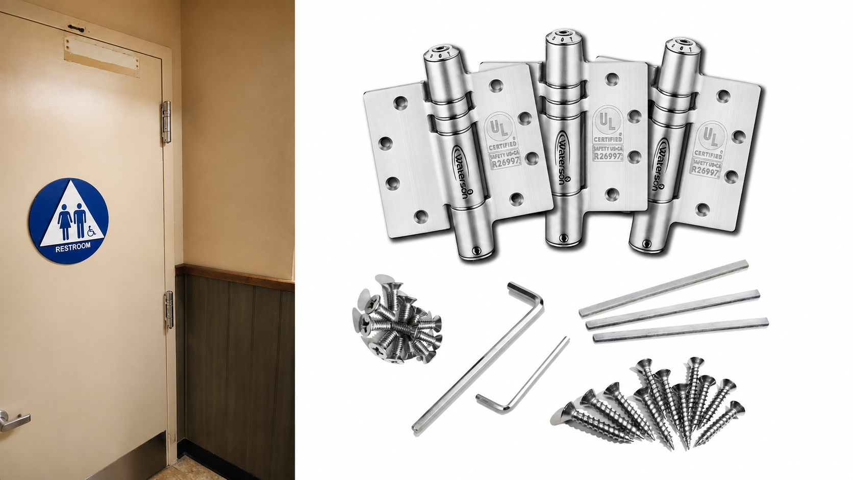 restroom door hinges