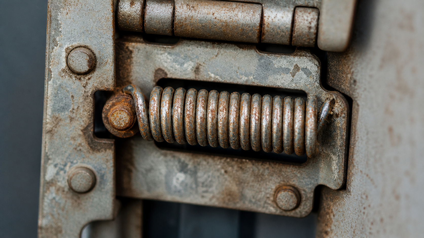 rusted zinc plated spring