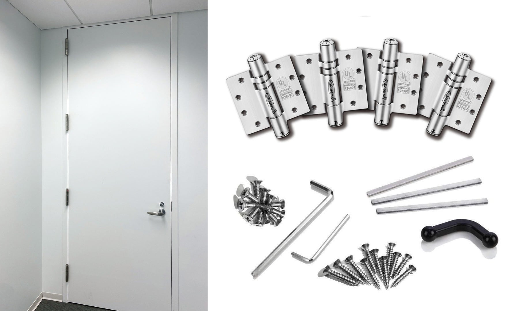 silver door hinge color brushed nickel