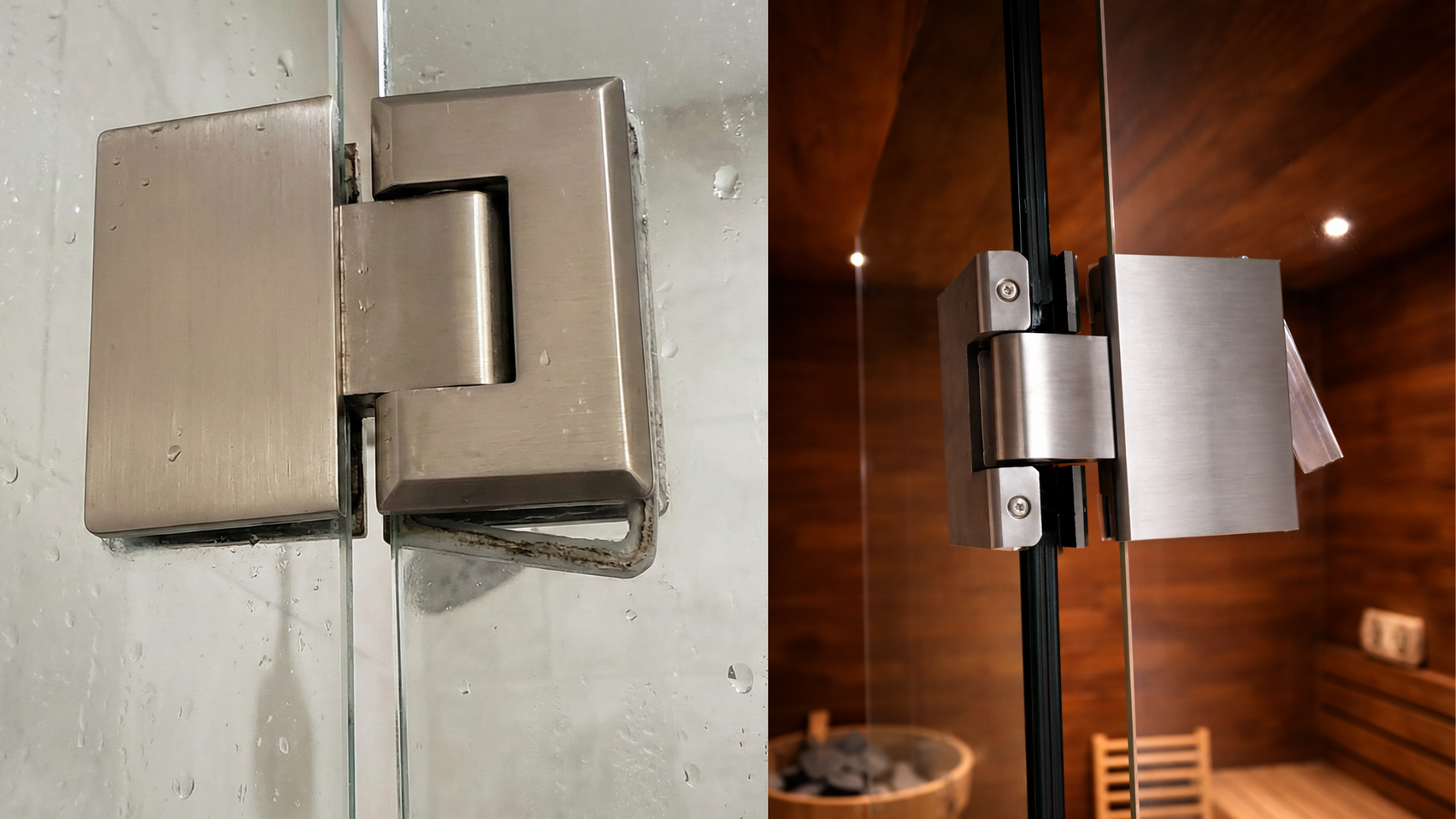slipping glass to glass shower hinges