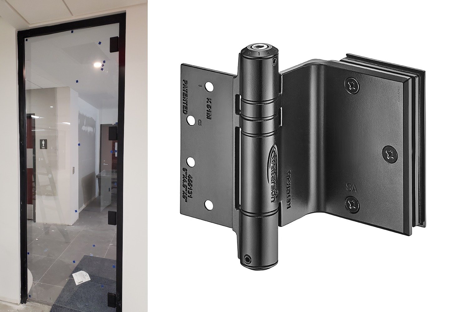 soft close glass door hinges