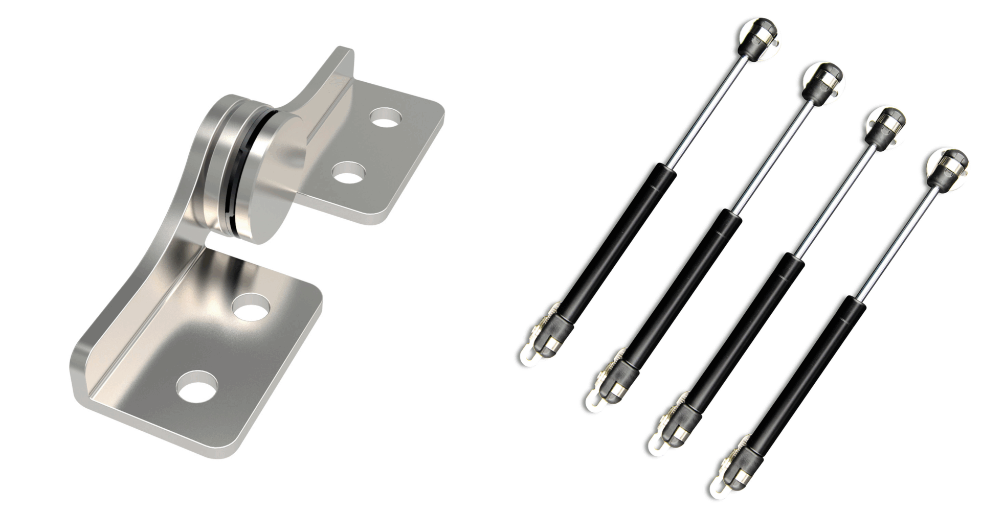 torque hinges and gas strut door hinges