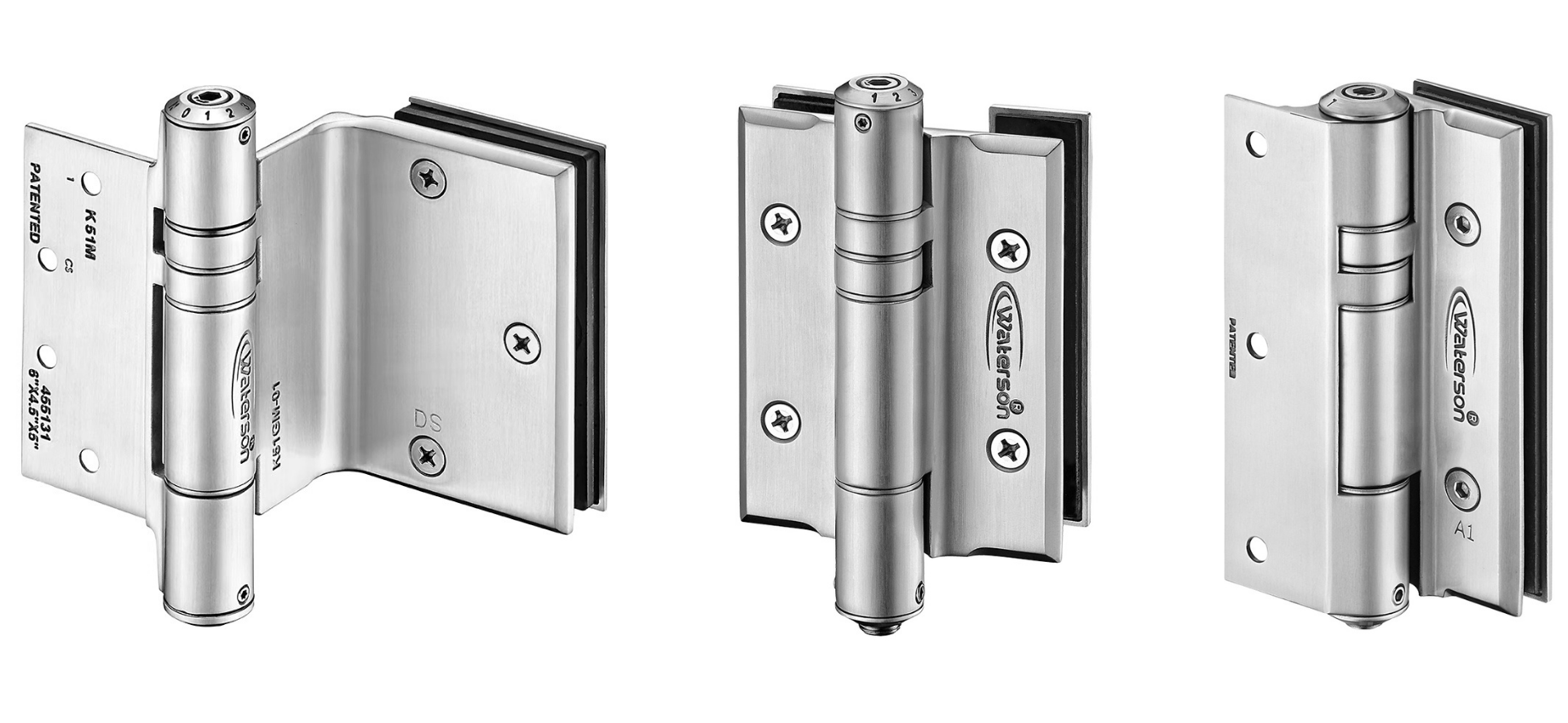 type of self and soft close glass door hinges