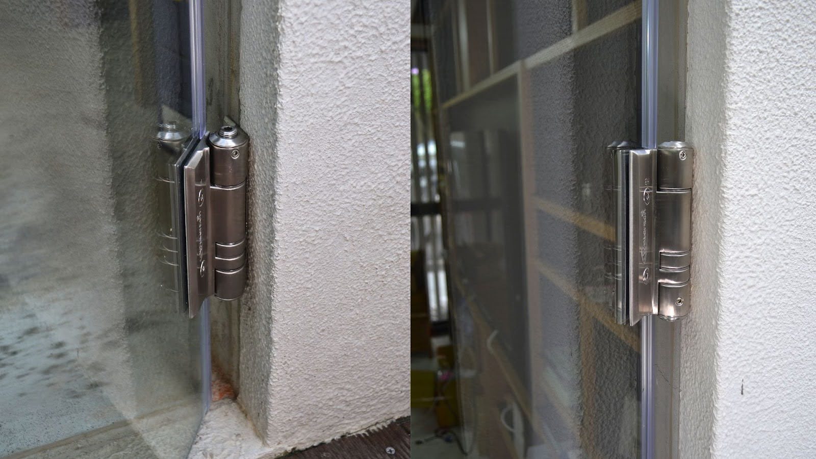 wall to glass hinges