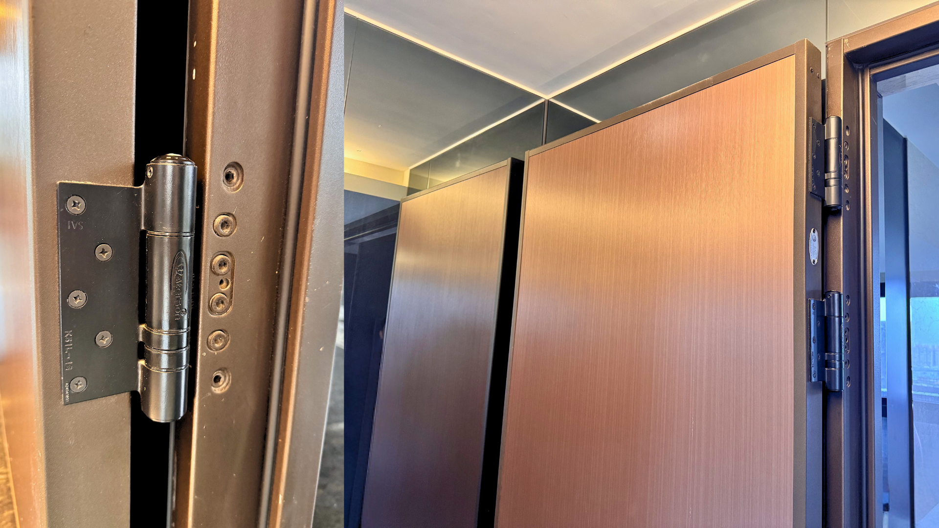 180 degree opening hinges