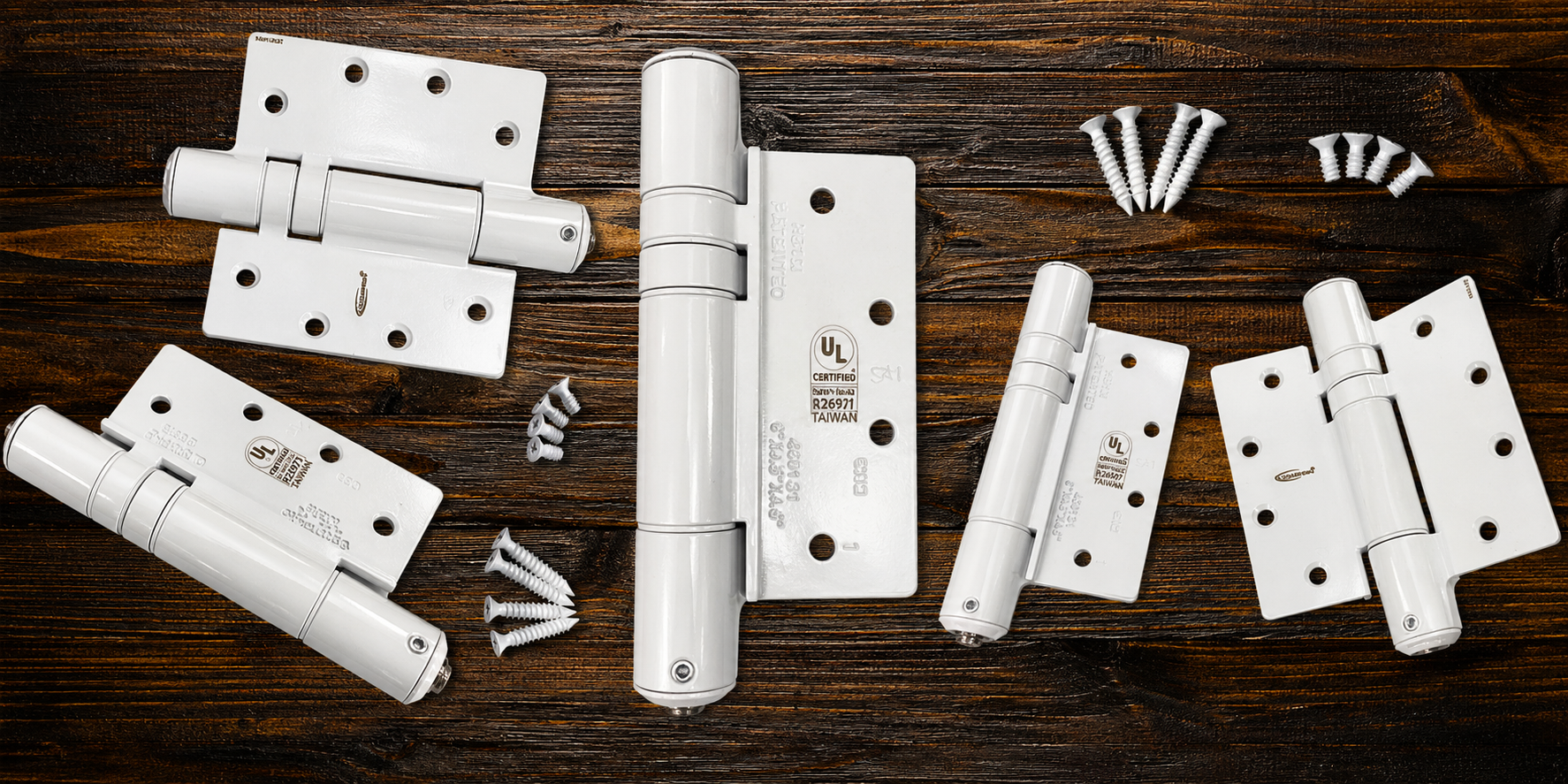 white custom hinges