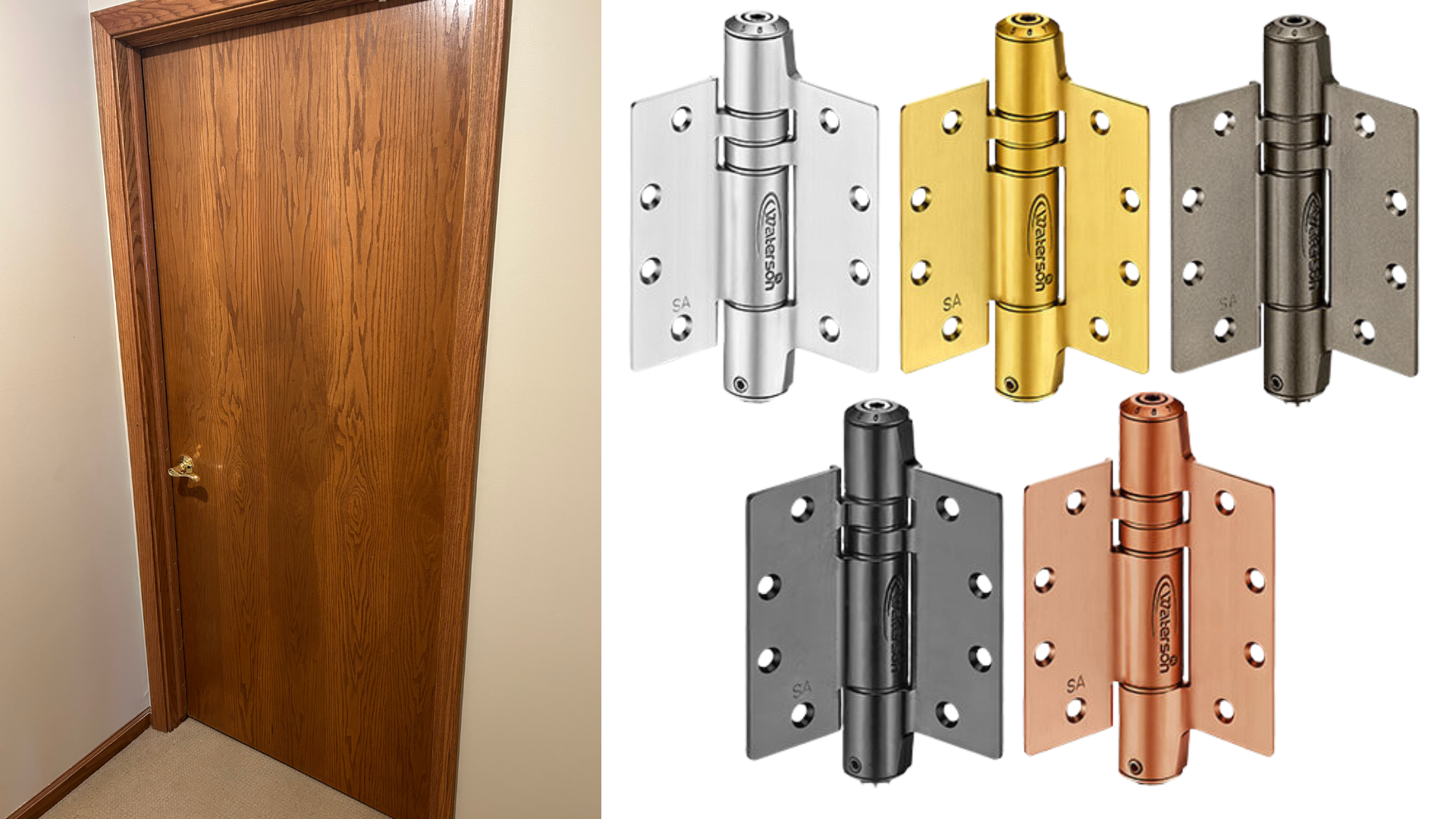 wood veneer door hinges finishes