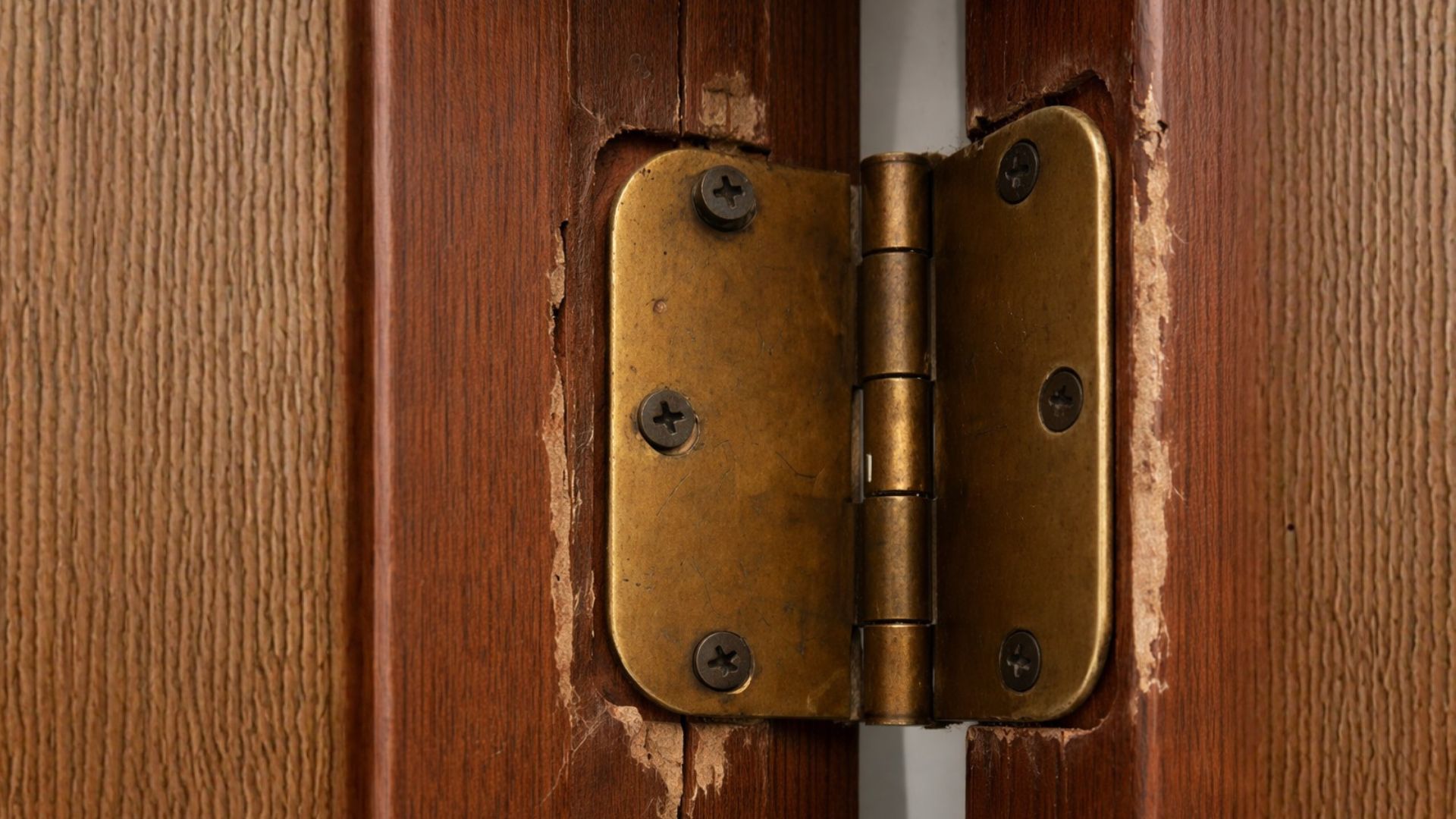 wood veneer door cracking